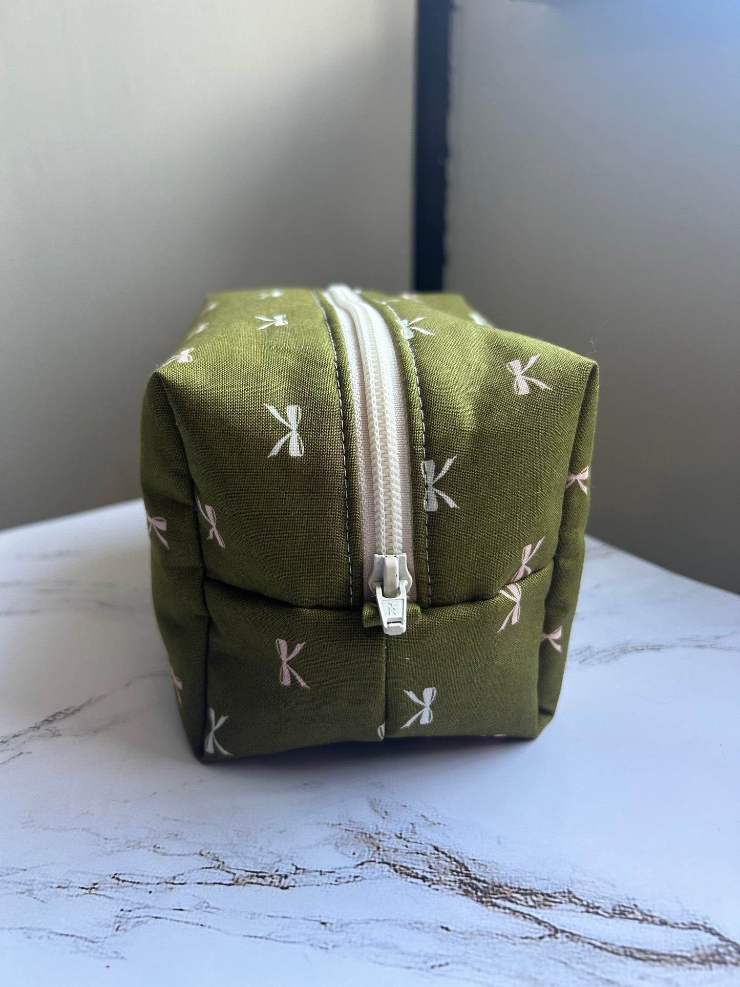 The Green Bows Boxy Pouch - Medium