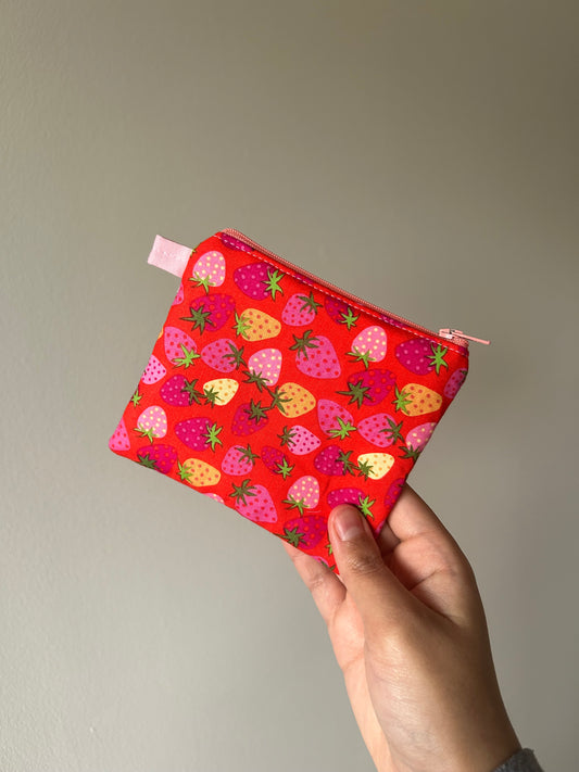 Strawberries Keychain Wallet